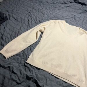 Ralph Lauren Cream V-Neck Sweater